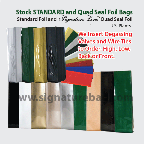 Quad Seal Gusset Foil Bags