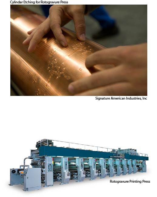 Rotogravure printing presses